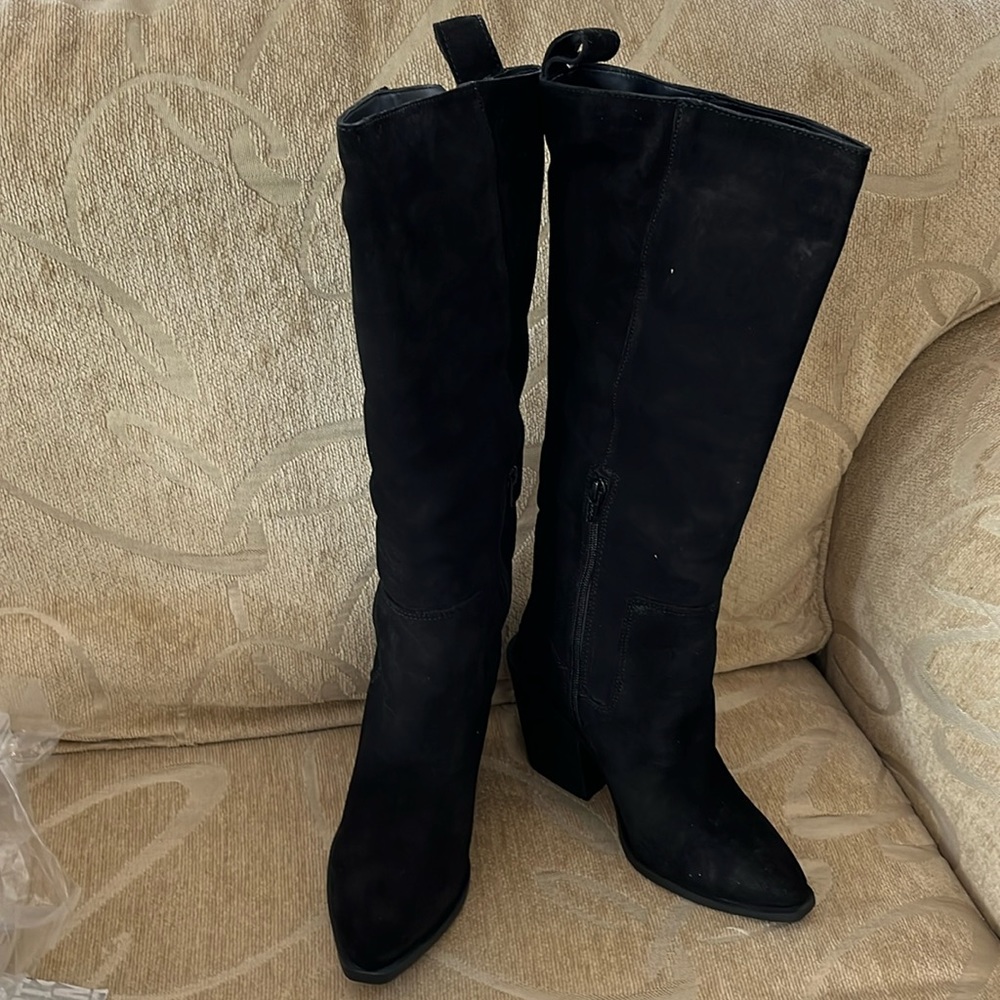 Steve Madden New Black Suede knee high Boots
